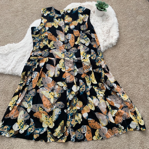 Nine West Black Butterfly Sleeveless Dress- 16 - Picture 2 of 10